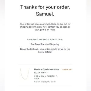 Aurate - Medium 18K Vermeil White Gold Paper Clip Chain Necklace 22”